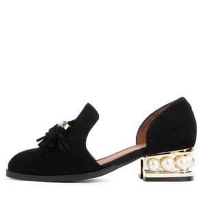 Jeffrey Campbell black suede shoe